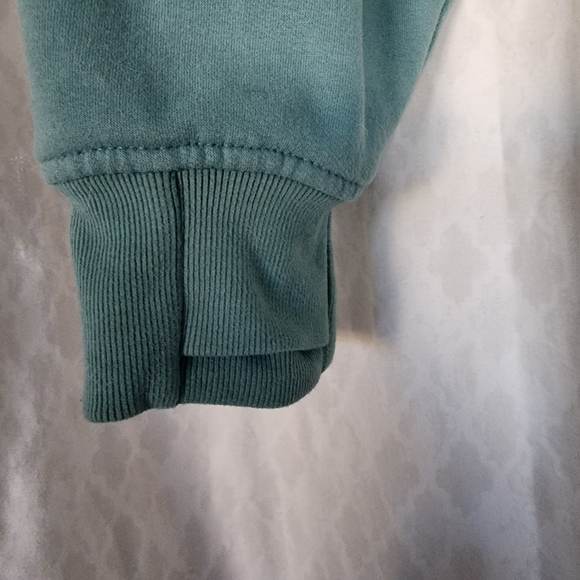 Athleta Teal Green Cropped Zip Hoodie - Picture 3 of 4